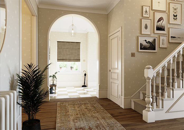 Faux Suede, Latte - Roman Blind - Image 7